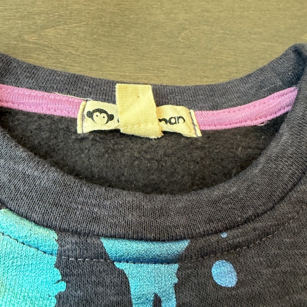 Appaman Navy Sweatshirt with Dripping Multicolor Metalic Heart Prints - Picture 5 of 12